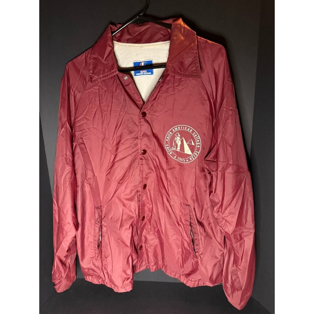 Vtg Champion Cairo American College Egypt Windbreaker Jacket Men L USA Made RARE